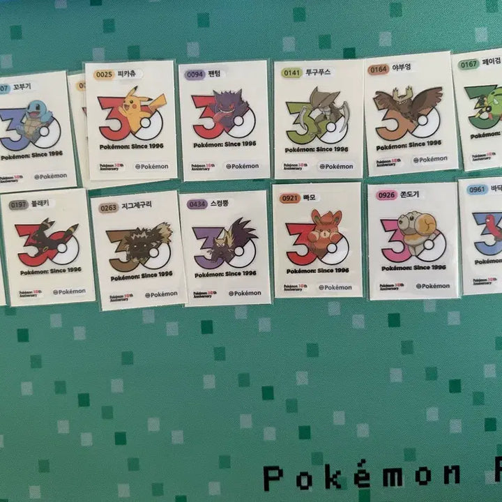 [BUNJANG] Pokemon Sticker Collection 30th Anniversary Logo New Sealed Individual Sale / 포켓몬 띠부씰 30주년 로고 신상미개봉 포함 개별판매