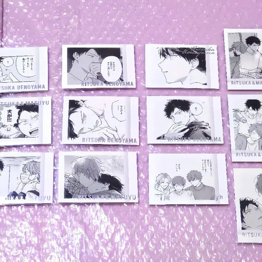[BUNJANG] Given Ritsuka Uenoyama Monochrome Pashacollection Complete Set (12 Cards) / (일괄/12장) 기븐 흑백 파샤코레 컴플리트 12장 일괄 - 우에노야마 리츠카 / 일본비엘,BL,기븐파샤