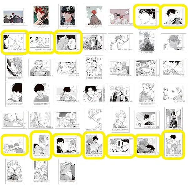 [BUNJANG] Given Ritsuka Uenoyama Monochrome Pashacollection Complete Set (12 Cards) / (일괄/12장) 기븐 흑백 파샤코레 컴플리트 12장 일괄 - 우에노야마 리츠카 / 일본비엘,BL,기븐파샤