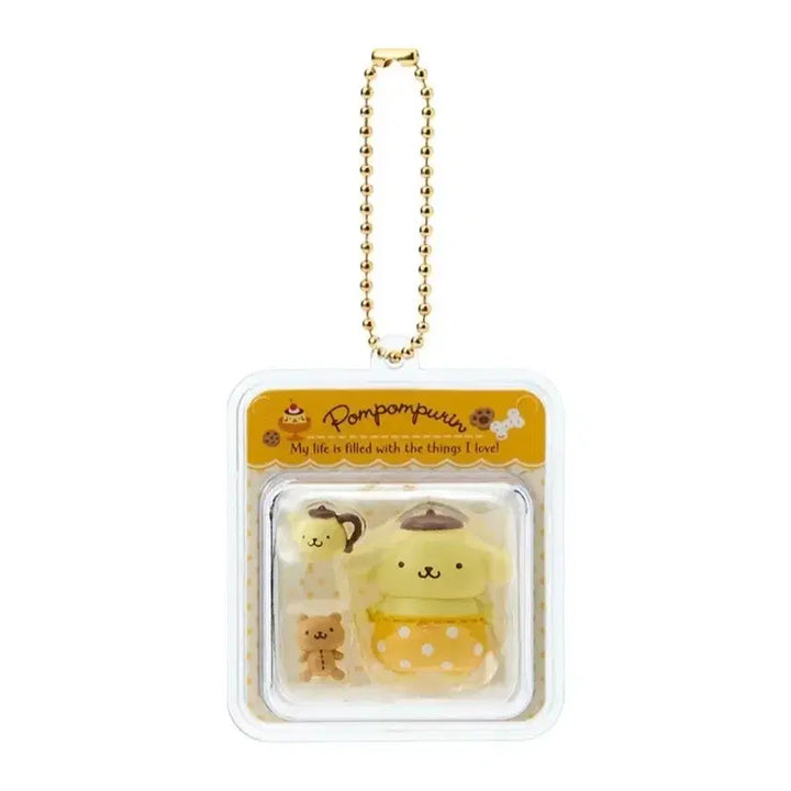 [BUNJANG] Sanrio Miniature Package Toy Charm Keychain Pompompurin / 산리오 미니어처 패키지 토이 참 키링 폼폼푸린
