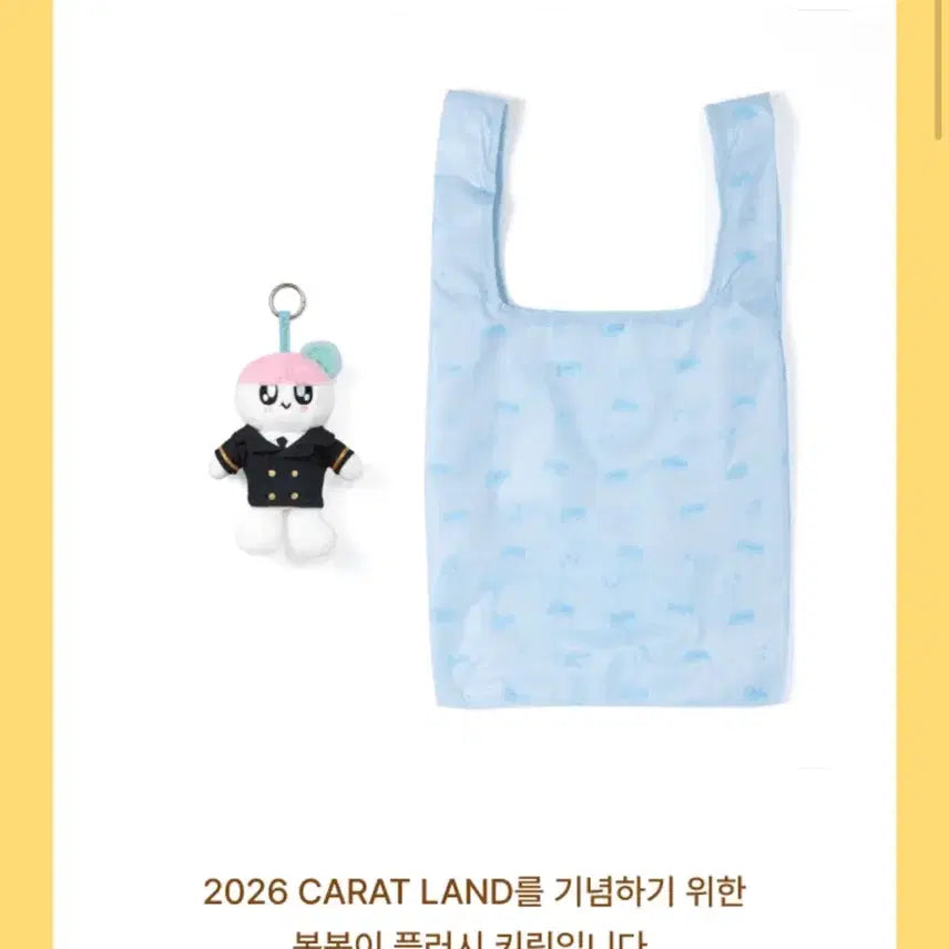 [BUNJANG] Bongbong Keyring (Eco Bag) / 26캐랭 봉봉이 키링(에코백)