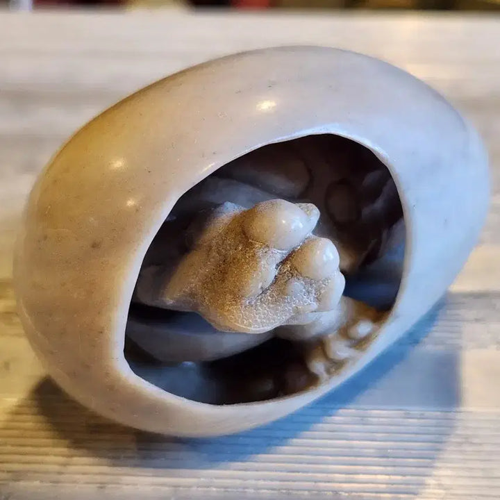 [BUNJANG] Carved Jade Turtle Interior Decor / 천연옥돌 내부에 거북이 조각되었다