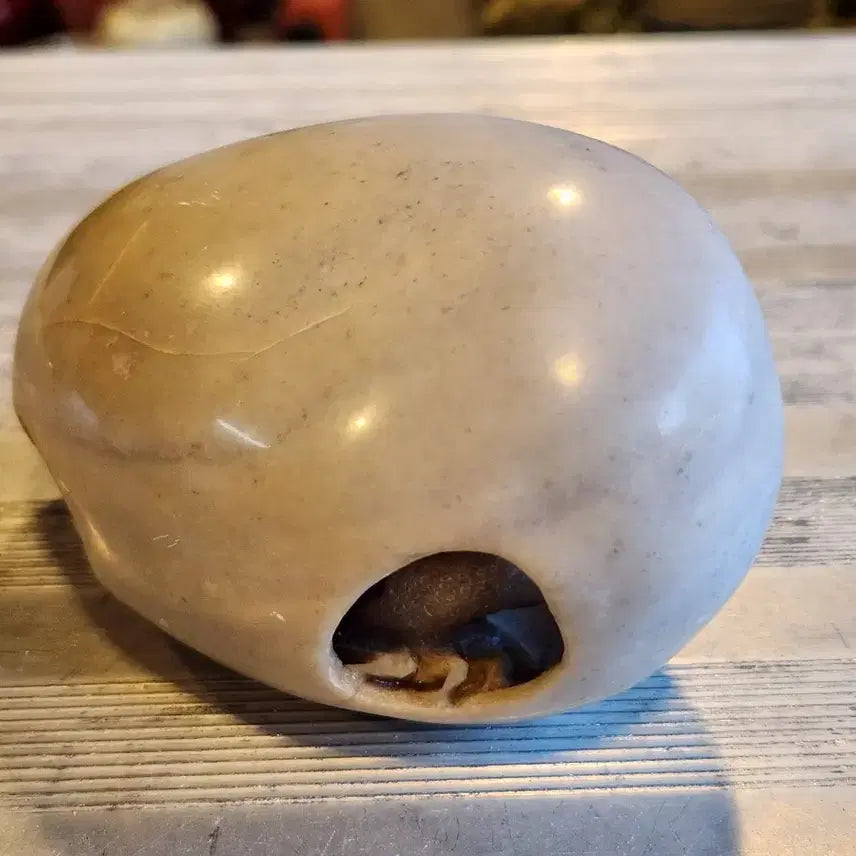 [BUNJANG] Carved Jade Turtle Interior Decor / 천연옥돌 내부에 거북이 조각되었다
