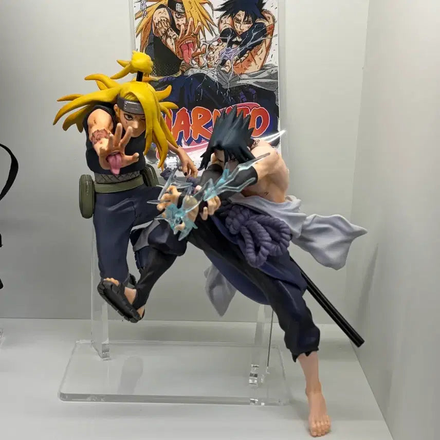 [BUNJANG] Naruto Deidara Sasuke Custom Acrylic Stand Figure Set / (수제 아크릴 발판 )나루토 데이다라 사스케 피규어