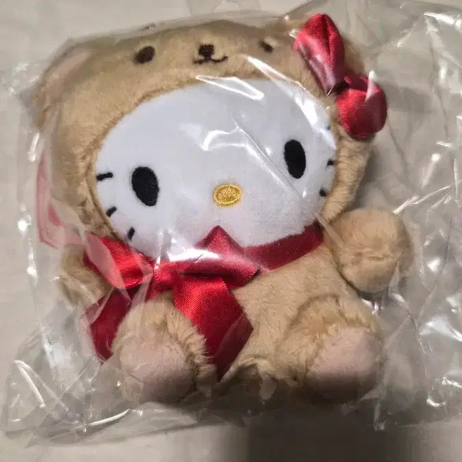 [BUNJANG] Hello Kitty "Gom" Plush Doll &amp; Keychain Set / 키티팝업 키티 곰 인형 곰 키링