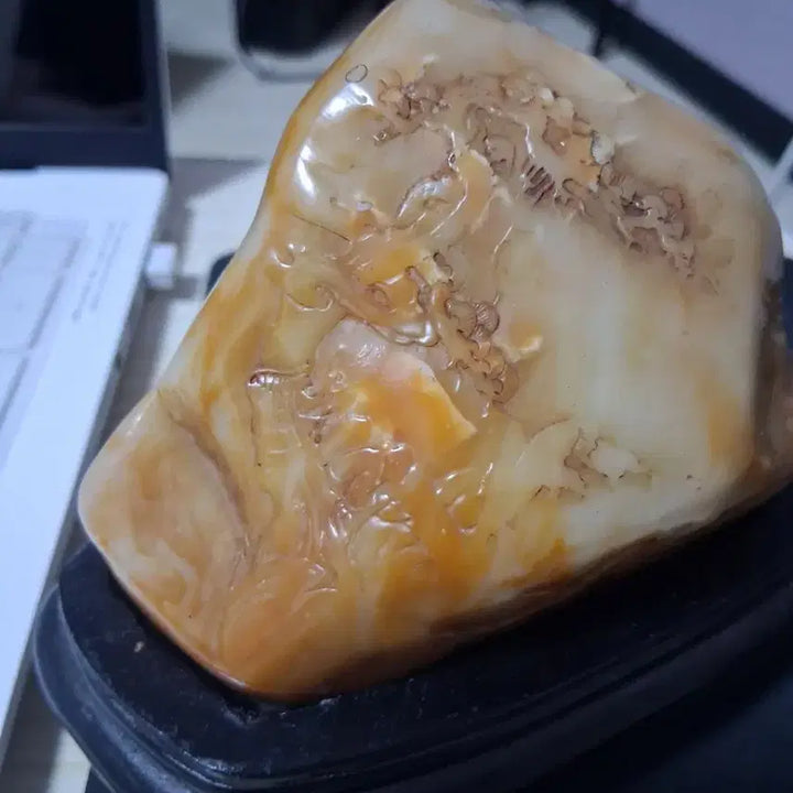 [BUNJANG] Yellow Agate Seal Stone / 전황석 인장