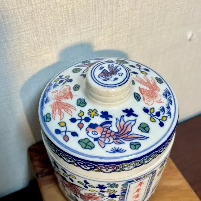 [BUNJANG] Chinese Blue and White Porcelain Jar with Lid / [중국 도자기] 청화 채색 도자기 합