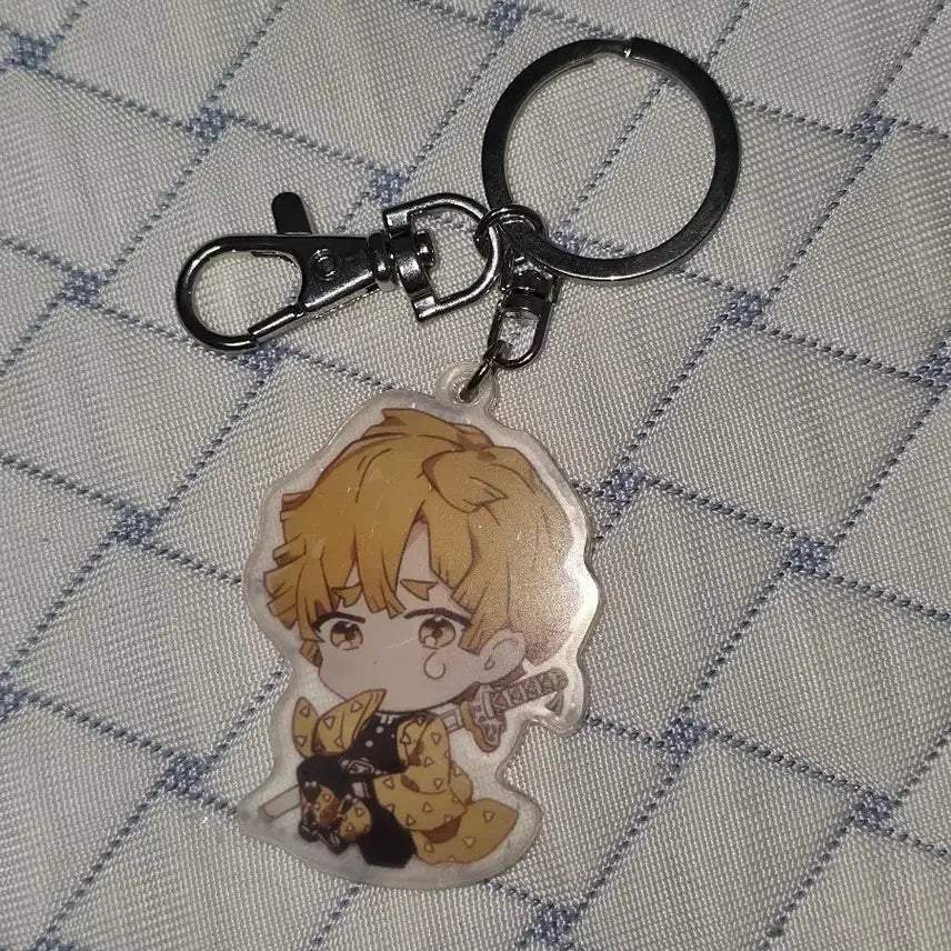 [BUNJANG] Demon Slayer Zenitsu Unofficial Goods Keyring / 젠이츠 비공식 굿즈 키링