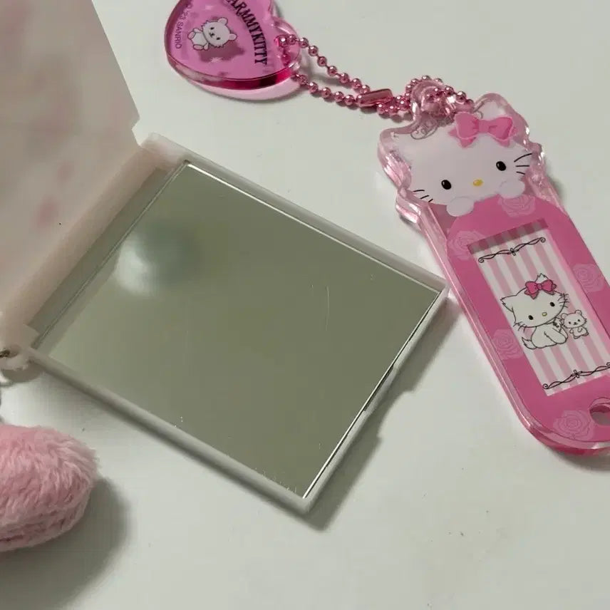[BUNJANG] Sanrio Charmmy Kitty Name Tag Keychain Mirror Gacha / 챠미키티 산리오 네임택키링 거울 가챠
