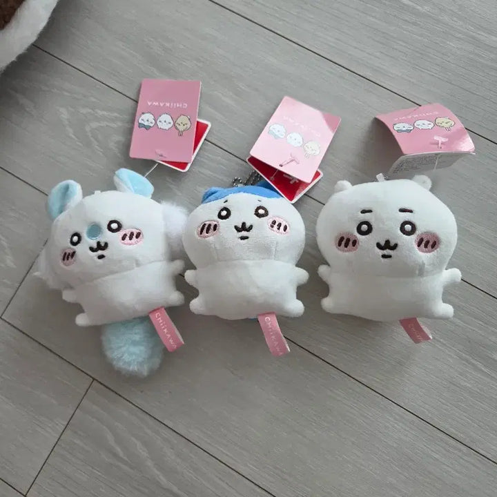 [BUNJANG] Cheekawaii Plush Keychain 3-Piece Bundle Set / 치이카와 봉제 인형 키링 3종 세트 일괄