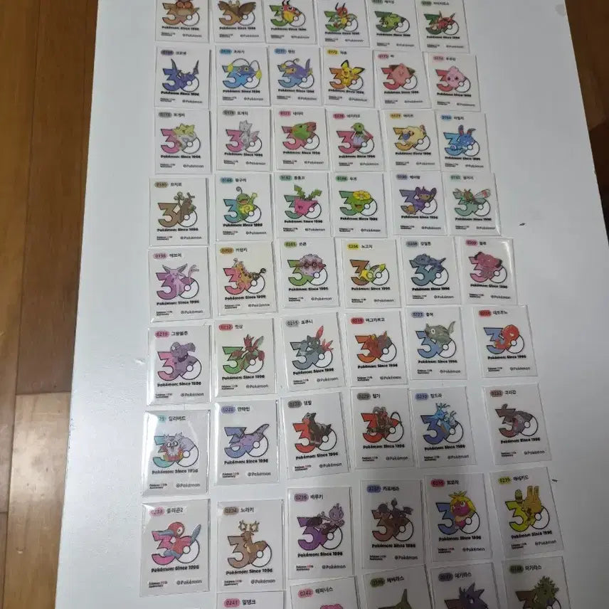 [BUNJANG] Pokemon 30th Anniversary 1013 Types 2nd Gen Logo Stickers / 포켓몬 30주년 1013종 2세대 로고 띠부씰