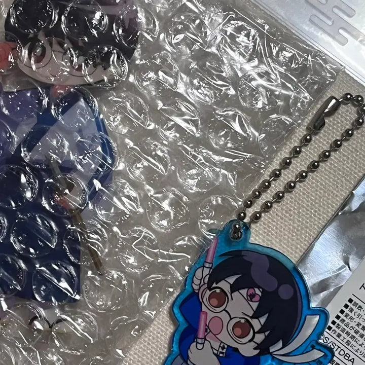 [BUNJANG] Gintama Shinpachi Shimura Support Acrylic Keychain, Irosta Acrylic, Lottery Prize I Sticker Set / 은혼) 시무라 신파치 응원 아크릴 키링, 이루스타 아크릴, 쿠지 I상 스티커 세트