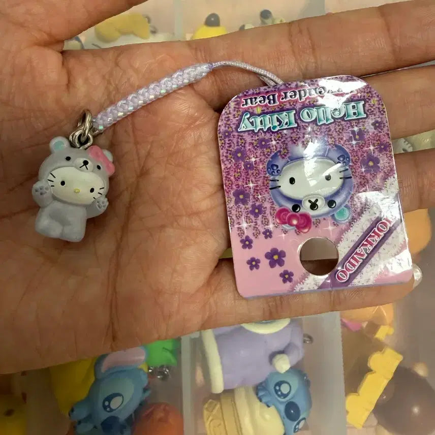[BUNJANG] Hello Kitty Little Bear Charm Purple / 헬로키티 꼬마곰 키링 보라
