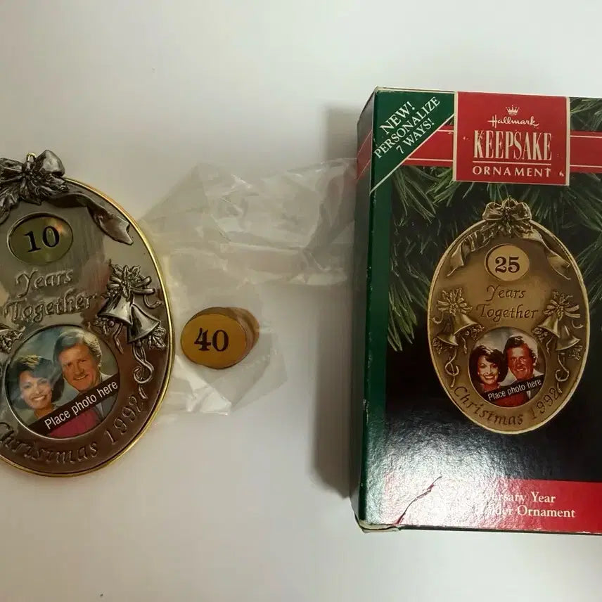 [BUNJANG] Hallmark Keepsake Ornament 10th/25th Anniversary Frame / 홀마크 키스킵 오너먼트 10주년/25주년 기념 액자