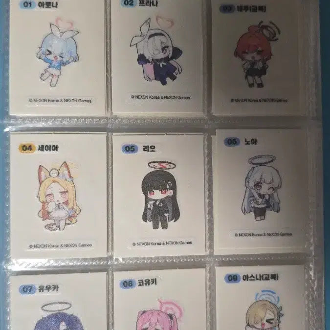[BUNJANG] Blue Archive 2nd Edition Sticker Set &amp; Photocard Bundle / 블아 2차 띠부씰, 포카 일괄 판매