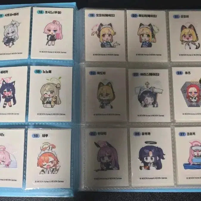 [BUNJANG] Blue Archive 2nd Edition Sticker Set &amp; Photocard Bundle / 블아 2차 띠부씰, 포카 일괄 판매