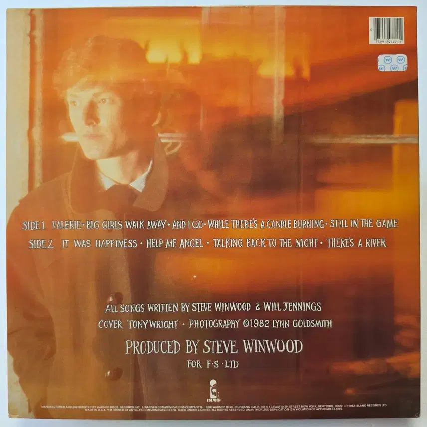 [BUNJANG] Steve Winwood Talking Back To The Night LP (1982) / (미국/LP) 스티브 윈우드 Steve Winwood - Talking Back To The Night