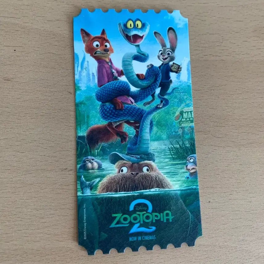 [BUNJANG] Zootopia 2 Original Ticket (Minor Flaws) / 하자 O) 주토피아2 오리지널 티켓