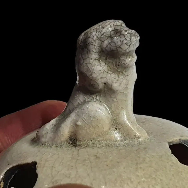 [BUNJANG] White Porcelain Lion Head Tripod Censer / 백자 사자 양이 삼족향로