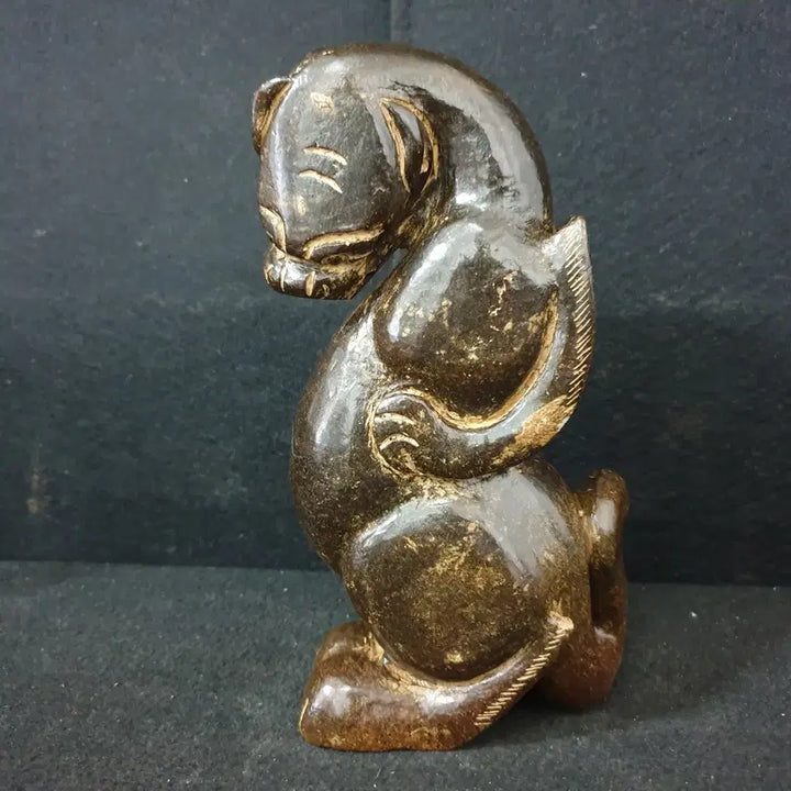 [BUNJANG] Antique Celadon Tiger Head Statue / (수원만물)출토 고급 고옥 호랑이상