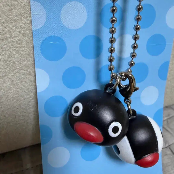 [BUNJANG] Pingu Pinguin Face Bell Keychain / 핑구 핑가 얼굴 방울 키링