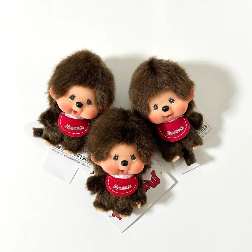 [BUNJANG] Monchhichi Boy Big Head Doll Keychain / 몬치치 보이 빅헤드 인형 키링