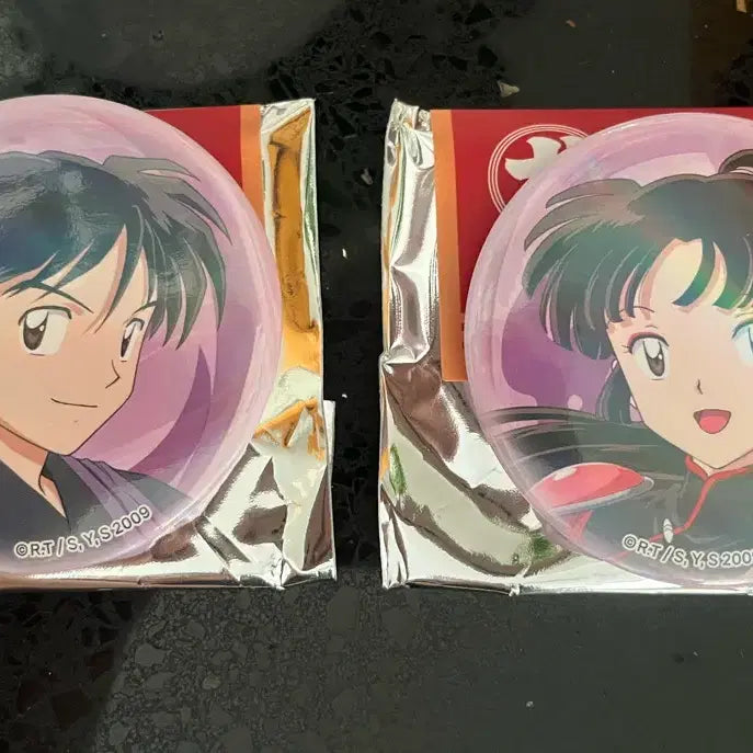 [BUNJANG] Inuyasha Popup Collection Tin Badge Set (Sango, Miroku) / 이누야샤 팝업 캔뱃지 산고,미륵 일괄