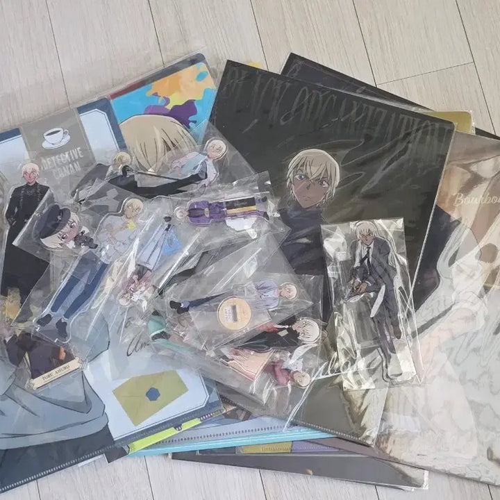 [BUNJANG] Detective Conan Amuro Tooru Clear File &amp; Acrylic Stand Set / 명탐정코난 아무로토오루 클파.아크릴스탠드 떨값으로처분합니다