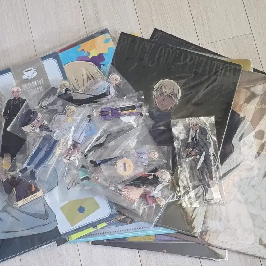 [BUNJANG] Detective Conan Amuro Tooru Clear File &amp; Acrylic Stand Set / 명탐정코난 아무로토오루 클파.아크릴스탠드 떨값으로처분합니다