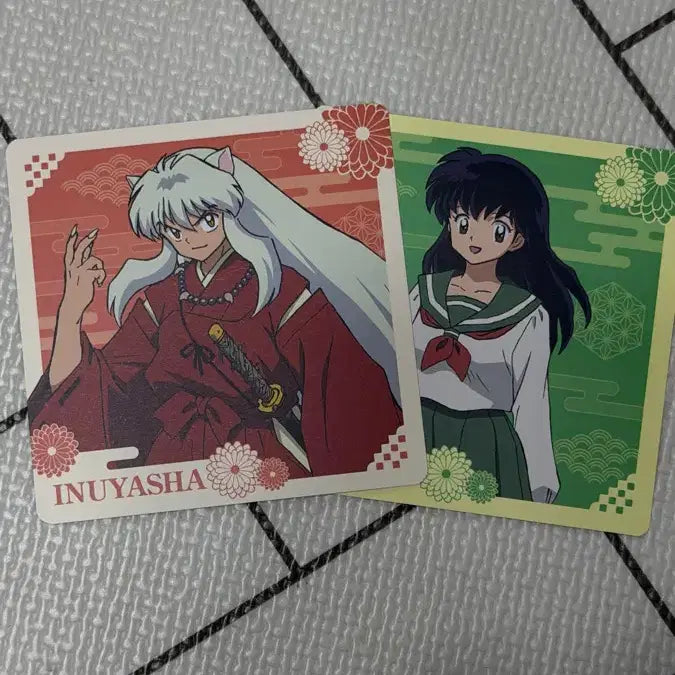 [BUNJANG] Inuyasha Kagome Character Coaster Set / 이누야샤 특전 캐릭터 코스터(이누야샤+가영)