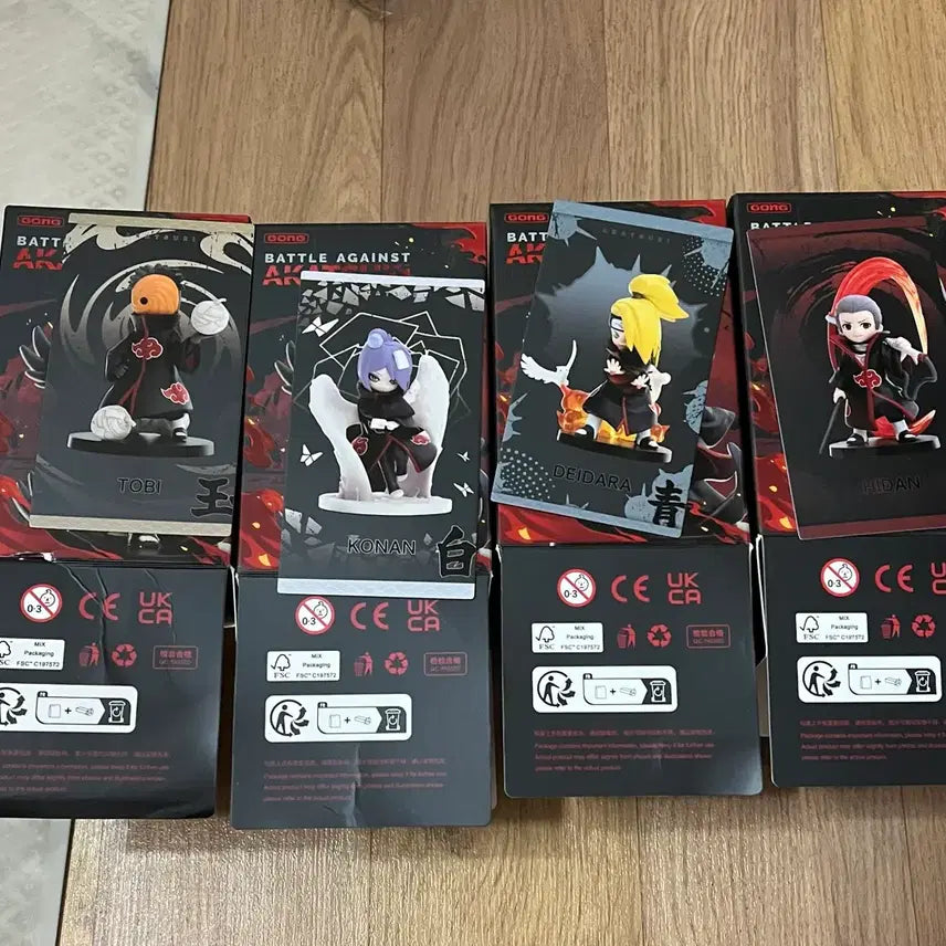 [BUNJANG] Popmart Naruto Akatsuki 4-Figure Bundle Set / 나루토 팝마트 아카츠키 4종 일괄판매