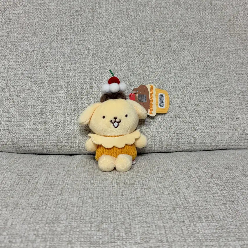 [BUNJANG] Sanrio Pompompurin Dessert Keychain Plush 9cm / 정품 신상 산리오 폼폼푸린 디저트 9cm 키링 인형