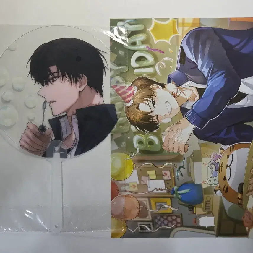 [BUNJANG] Choi Yoewon Birthday Cafe Event Infinite Frequency Dessert Special Goods Poster Fan Set / 괴담출근 최요원 생일카페 생카 무한주파수 디저트 특전
