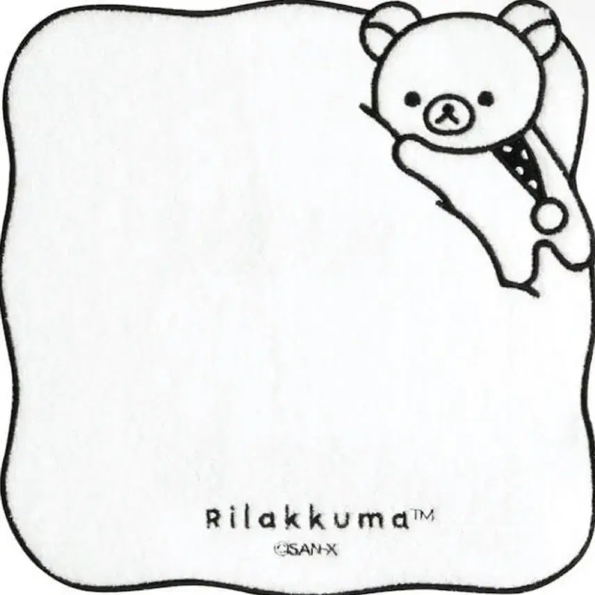 [BUNJANG] San-X Rilakkuma Monochrome Mini Hand Towel (White) / 리락쿠마 모노크롬 미니 핸드타올(화이트)