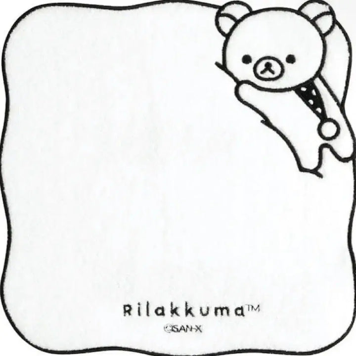 [BUNJANG] San-X Rilakkuma Monochrome Mini Hand Towel (White) / 리락쿠마 모노크롬 미니 핸드타올(화이트)