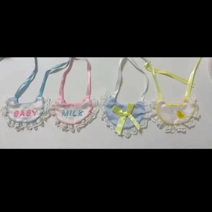 [BUNJANG] Doll Accessory Bib Gacha Set / (단종) 인형 턱받이 가챠 4종 일괄