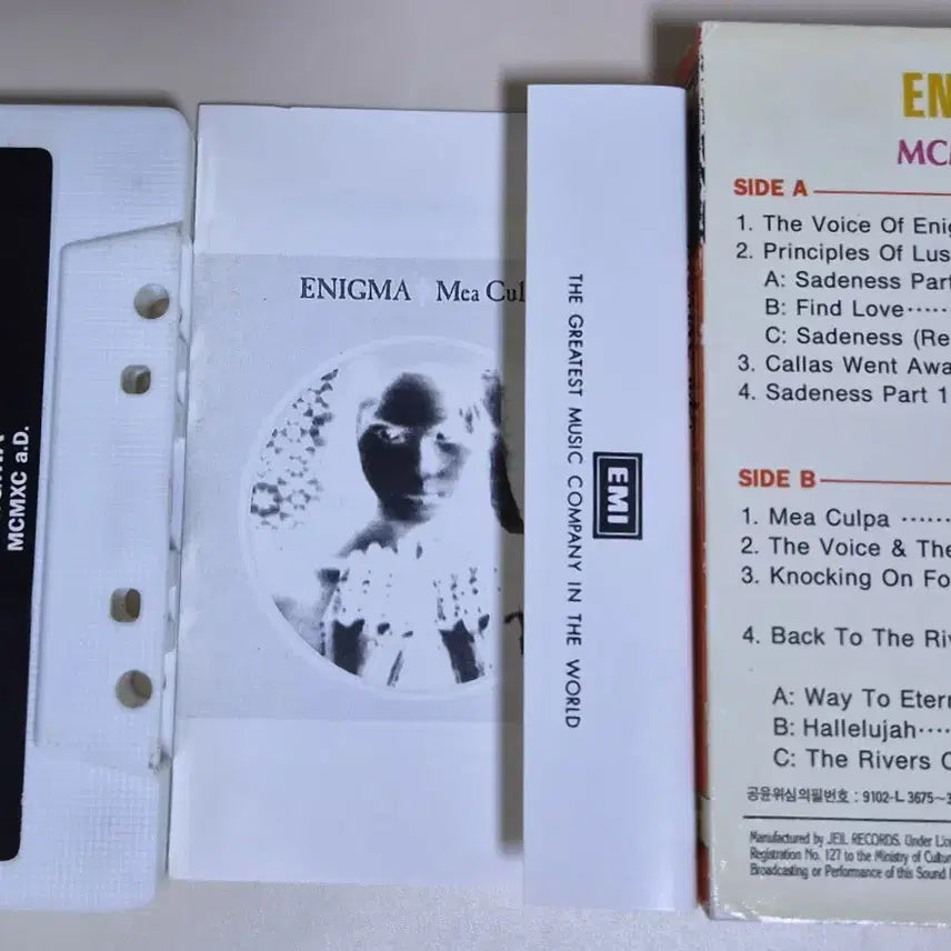 [BUNJANG] Enigma MCMXC a.D. Cassette Tape (Unsealed) / 이니그마 1집 Enigma MCMXC a.D. (개봉 카세트테이프)