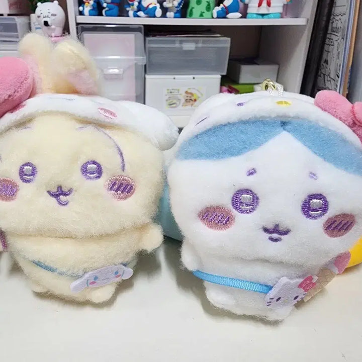 [BUNJANG] Sanrio x Monjikku Collaboration Plush Keychain Bundle Set / (새상품)먼작귀 산리오 콜라보 인형 키링 3개일괄