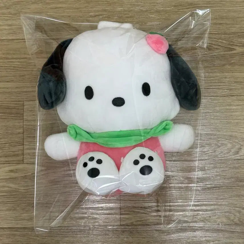 [BUNJANG] Sanrio Pochacco Strawberry Plush Medium Doll / 정품 산리오 포차코 딸기 봉제 중형인형
