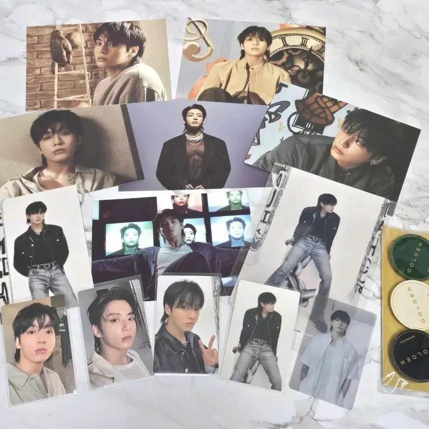 [BUNJANG] Jungkook Golden Weverse POB Bundle Set Photocard Postcard / 정국 골든 위버스 특전 + 골든 포카 + 엽서 일괄 양도