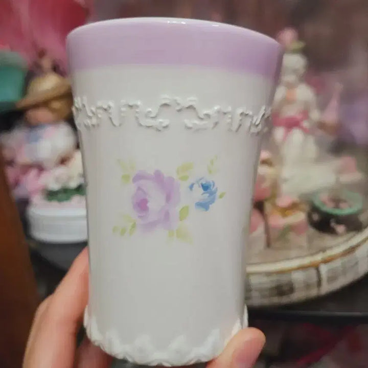 [BUNJANG] Imported Shabby Rose Cup / 수입 쉐비로즈