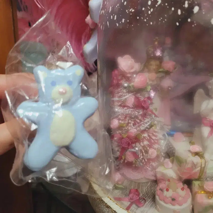 [BUNJANG] Imported Shabby Pastel Blue Bear Drawer Handle / 수입 쉐비파스텔 블루베어 서랍 손잡이