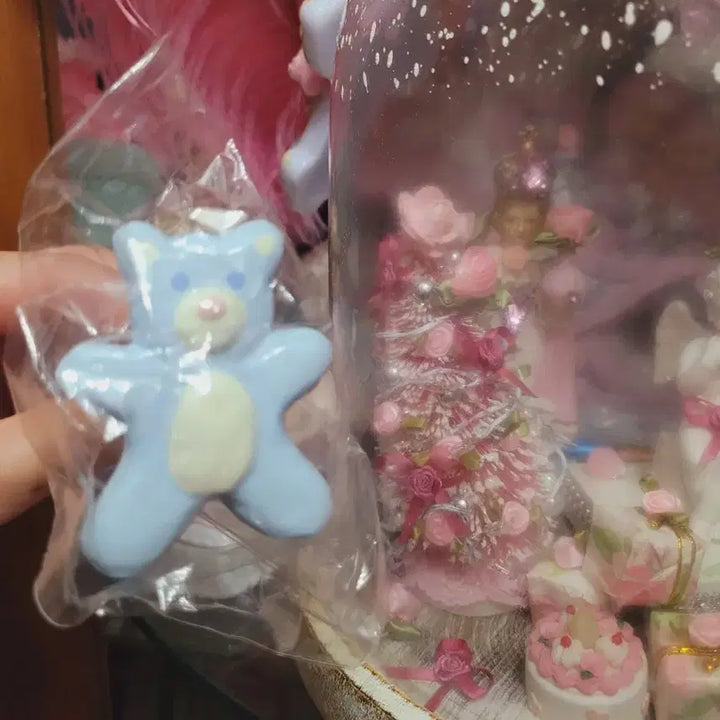 [BUNJANG] Imported Shabby Pastel Blue Bear Drawer Handle / 수입 쉐비파스텔 블루베어 서랍 손잡이