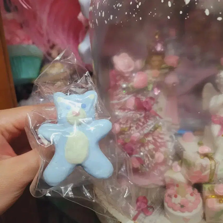 [BUNJANG] Imported Shabby Pastel Blue Bear Drawer Handle / 수입 쉐비파스텔 블루베어 서랍 손잡이