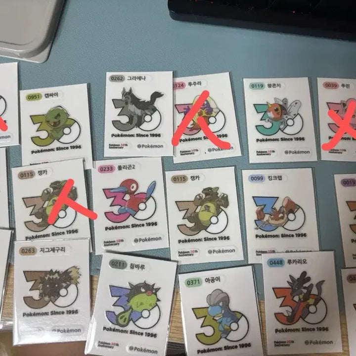[BUNJANG] Pokemon 30th Anniversary Logo Sticker / 포켓몬 띠부씰 로고 30주년 교환