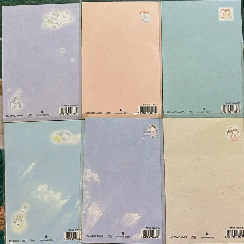 [BUNJANG] Morning Glory Vintage Card Postcard Set (7 pcs) / (7장)고전문구 모닝글로리 빈티지 카드 엽서 일괄