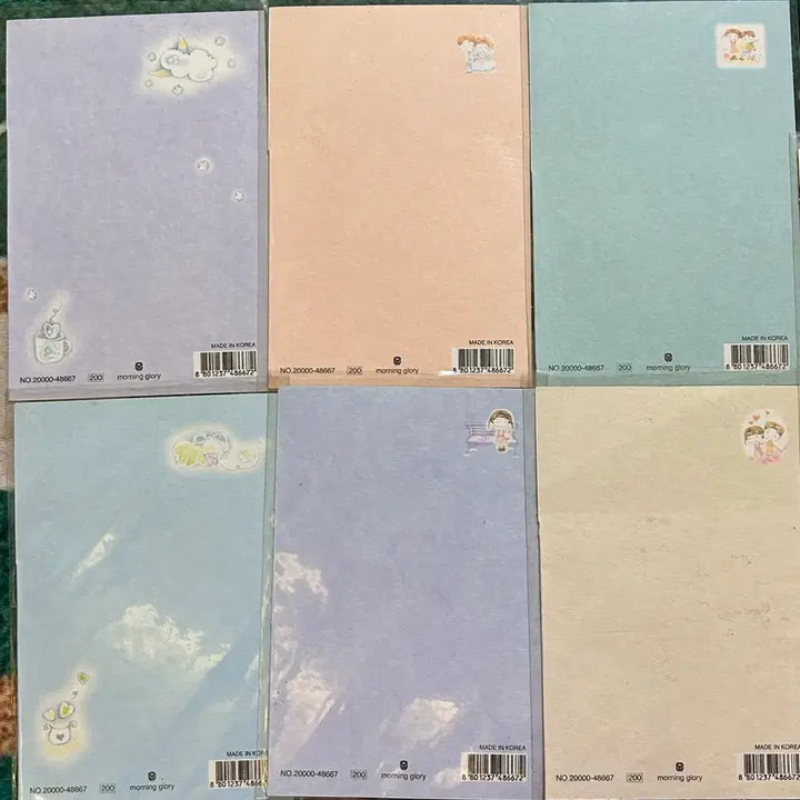 [BUNJANG] Morning Glory Vintage Card Postcard Set (7 pcs) / (7장)고전문구 모닝글로리 빈티지 카드 엽서 일괄