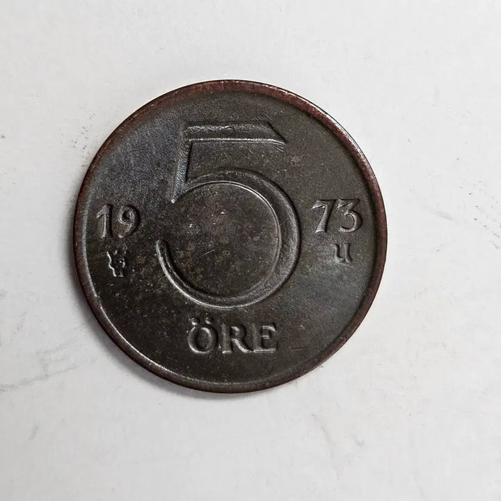 [BUNJANG] Sweden 1973 5 Ore Discontinued Coin / 스웨덴 1973년 5외레 단종동전 MW87