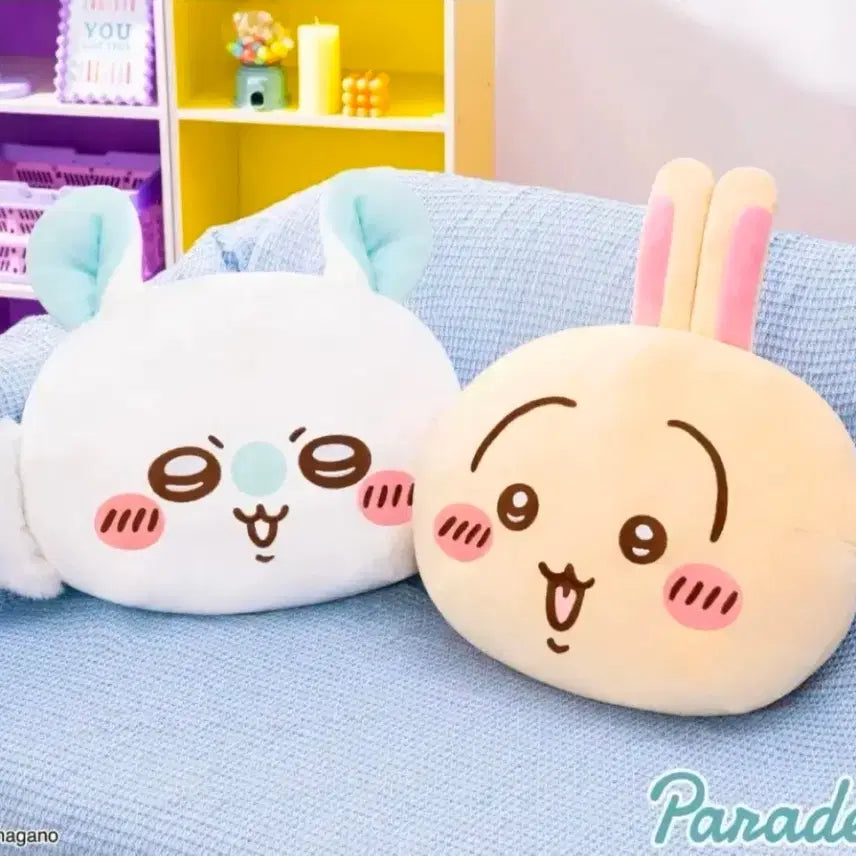 [BUNJANG] Momonga Chiikawa Chewy Face Big Cushion / 모몽가 )  치이카와 쫀득 페이스 빅 쿠션 먼작귀