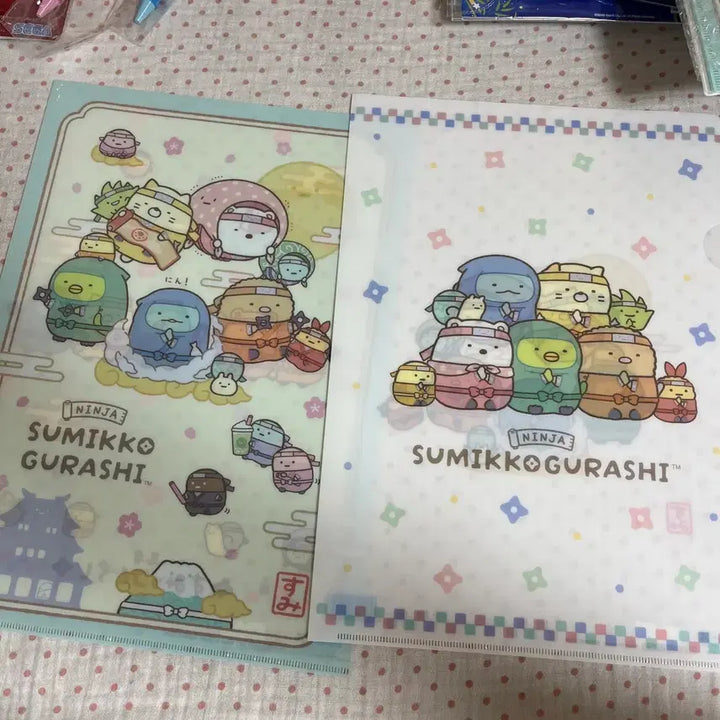 [BUNJANG] Sumikko Gurashi Ninja A4 File Set (2 Types) / 스밋코구라시 닌자 파일 2종 A4